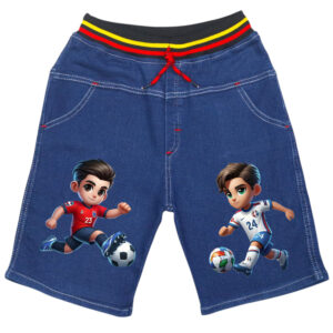 Unisex kids denim shorts